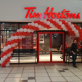 Spiral balloon arch in East Kilbride