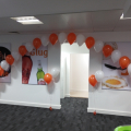 Indoor corporate balloon arch in Glasgow