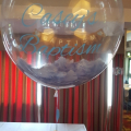 Blue Feather bubble balloon