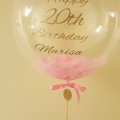 Pink Feather bubble balloon