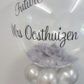 Silver Feather bubble balloon