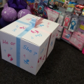 Gender reveal balloon box