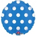 Foil Round Blue Polka Dots