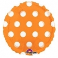 Foil Round Orange Polka Dots