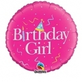 Birthday girl pink round