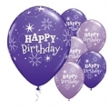 Happy Birthday Purple Sparkles