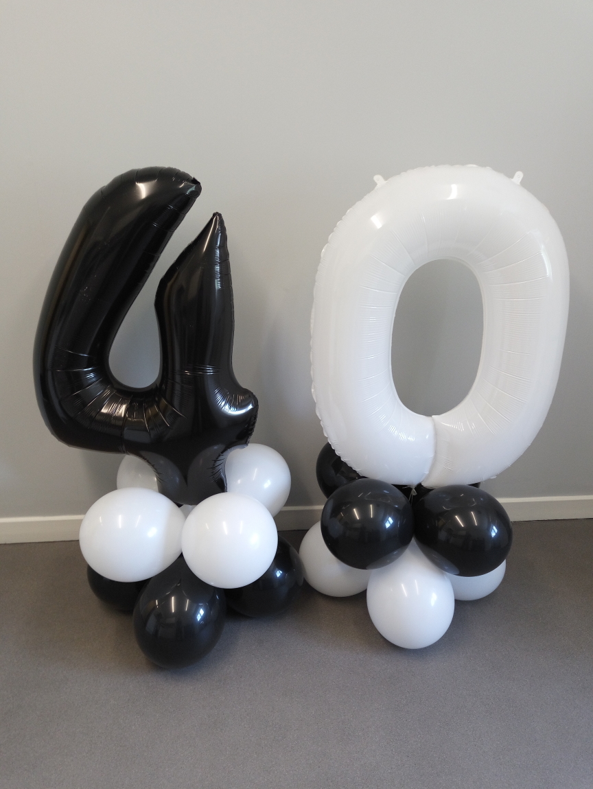 Black deals number balloons