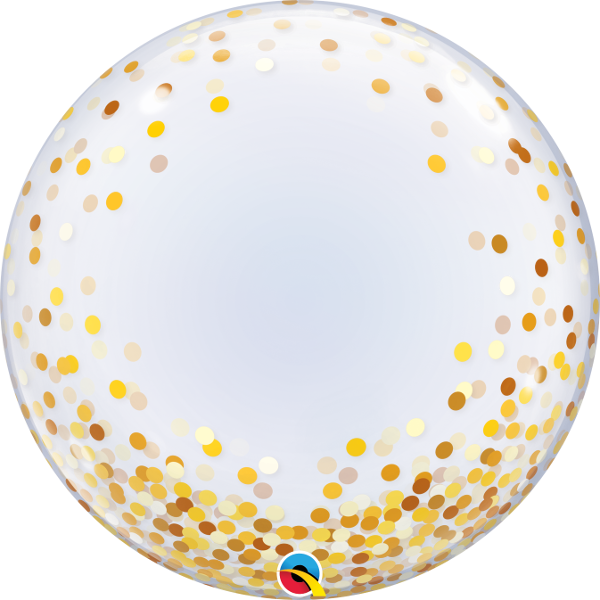 Gold confetti printed bubble Party Blowout