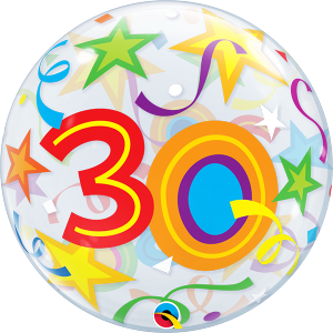 Happy Birthday Stars Age 30 bubble