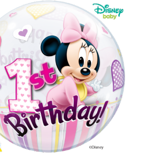 Minnie 1st Birthday bubble