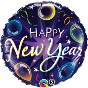 Happy New Year colourful foil
