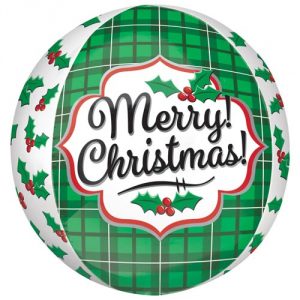 Christmas Holly orb balloon