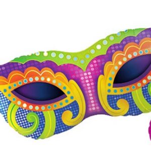 Mardi Gras Mask supershape foil balloon
