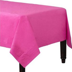 Plastic Rectangular Tablecover Hot Pink