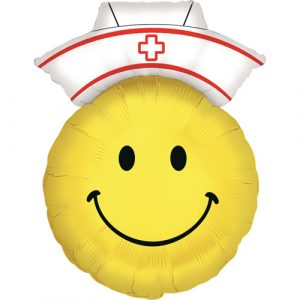 Smiley Nurse supershape foil balloon