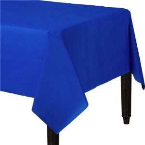 Plastic Rectangular Tablecover Royal Blue