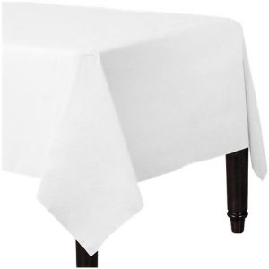 Plastic Rectangular Tablecover White