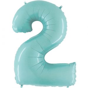 Pastel Blue air-filled numbers