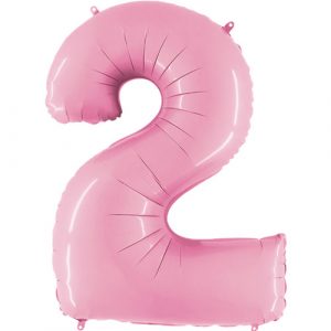 Pastel Pink air-filled numbers