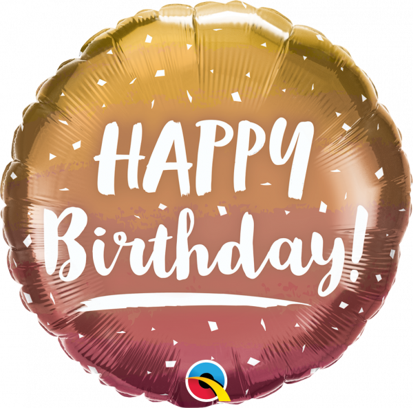 Birthday Gold & Rose Gold Ombre foil cluster | Party Blowout