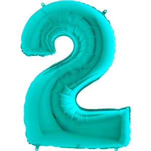 Tiffany Blue air-filled numbers