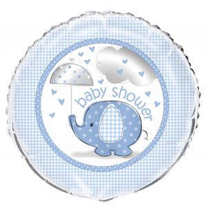 Blue Elephant Baby Shower foil