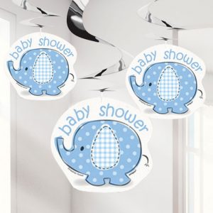 Baby Shower Umbreliphants Blue Hanging decorations
