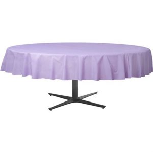 Plastic Round Tablecover Pretty Purple