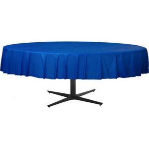 Plastic Round Tablecover Royal Blue
