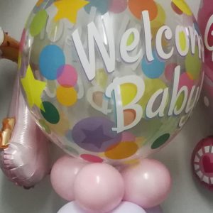 Welcome Baby dots bubble