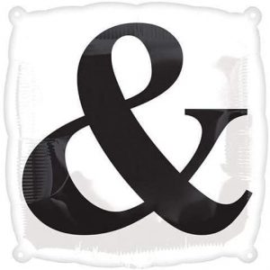 Wedding Square Black and on Balloon table cluster
