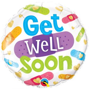 Get Well Soon Bandages Foil Balloon cluster