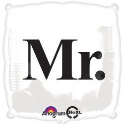 Wedding Square Mr. Foil Balloon table cluster