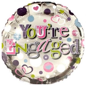 You're Engaged Foil Balloon table cluster