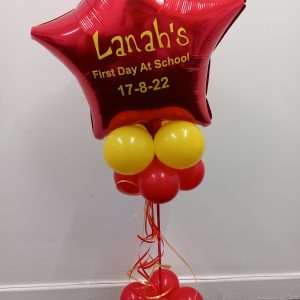 First Day at School balloon centrepiece