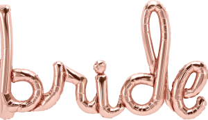 Bride Rose Gold Script Phrase Balloon - 33" Foil