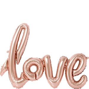 Love Rose Gold Script Phrase Balloon - 30" Foil