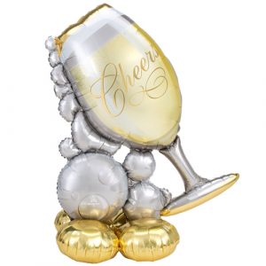 Bubbly Wine Glass Airloonz Foil Balloon