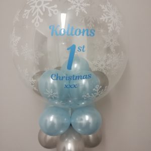 Frosty Snowflakes bubble balloon
