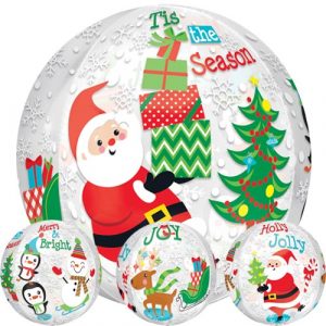 Christmas Scene clear orb balloon