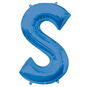 Blue air filled letters