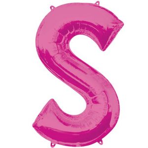 Pink air filled letters