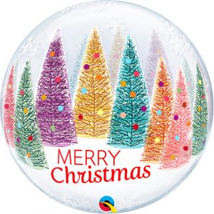 Christmas Trees & Snowflakes Bubble Balloon