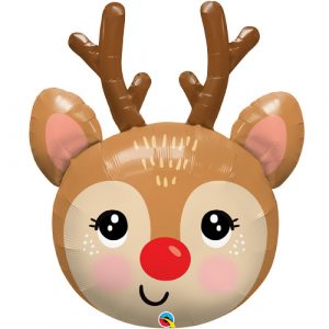 Cute Red-Nosed Reindeer head supershape