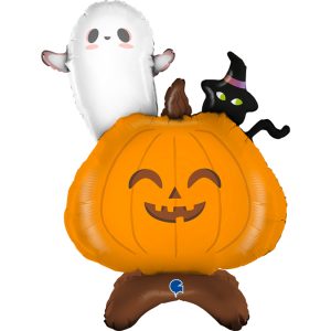 Pumpkin, Ghost & Cat Standup Foil Balloon