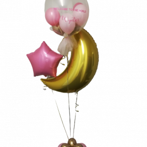 Crescent, Star and Bubble Baby display