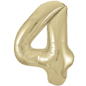 White Gold Large Number 4