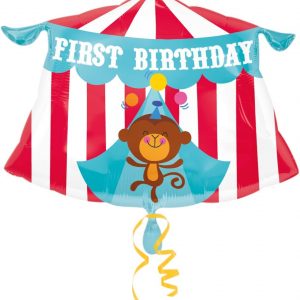Fisher Price 1st Birthday Circus Supershape Tent Foil Balloon
