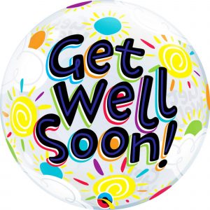Get Well Soon sunshine bubble balloon