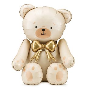 Cream And Gold Bear Shape Foil